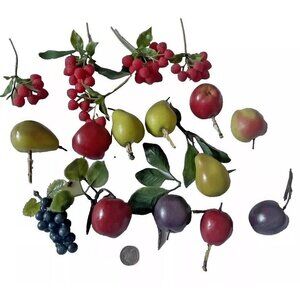 Assorted Vintage Faux Fruit Décor - Grapes Apples Pears & Berries Event Staging